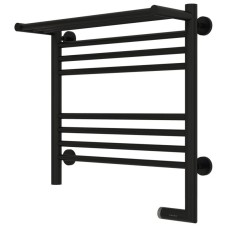 Полотенцесушитель электрический 500х500 черный матовый МЭМ правый Сунержа Богема с полкой 2.0 31-5207-5050