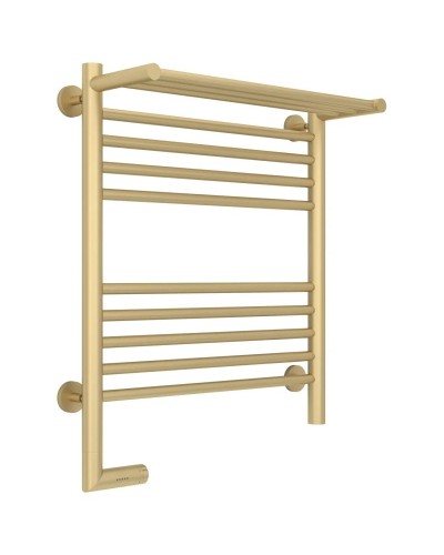 Полотенцесушитель электрический 600х500 шампань матовая МЭМ левый Сунержа Богема с полкой 2.0 022-5206-6050