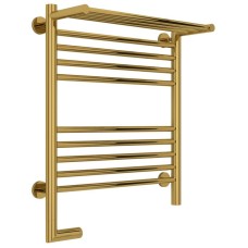 Полотенцесушитель электрический 600х500 золотой МЭМ левый Сунержа Богема с полкой 2.0 03-5206-6050