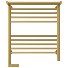 Полотенцесушитель электрический 600х500 золотой матовый МЭМ левый Сунержа Богема с полкой 2.0 032-5206-6050