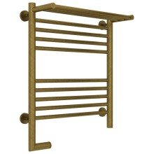 Полотенцесушитель электрический 600х500 состаренная бронза МЭМ левый Сунержа Богема с полкой 2.0 05-5206-6050