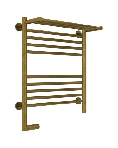 Полотенцесушитель электрический 600х500 состаренная бронза МЭМ левый Сунержа Богема с полкой 2.0 05-5206-6050