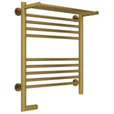Полотенцесушитель электрический 600х500 состаренная латунь МЭМ левый Сунержа Богема с полкой 2.0 051-5206-6050