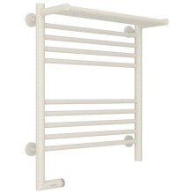 Полотенцесушитель электрический 600х500 античное белое золото МЭМ левый Сунержа Богема с полкой 2.0 10-5206-6050