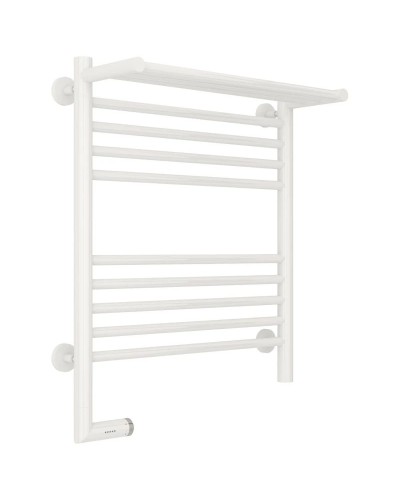 Полотенцесушитель электрический 600х500 белый глянец МЭМ левый Сунержа Богема с полкой 2.0 12-5206-6050