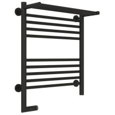 Полотенцесушитель электрический 600х500 темный титан муар МЭМ левый Сунержа Богема с полкой 2.0 15-5206-6050