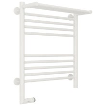 Полотенцесушитель электрический 600х500 белый матовый МЭМ левый Сунержа Богема с полкой 2.0 30-5206-6050