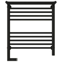 Полотенцесушитель электрический 600х500 черный матовый МЭМ левый Сунержа Богема с полкой 2.0 31-5206-6050