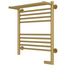 Полотенцесушитель электрический 600х500 золотой матовый МЭМ правый Сунержа Богема с полкой 2.0 032-5207-6050