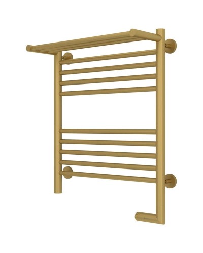 Полотенцесушитель электрический 600х500 золотой матовый МЭМ правый Сунержа Богема с полкой 2.0 032-5207-6050