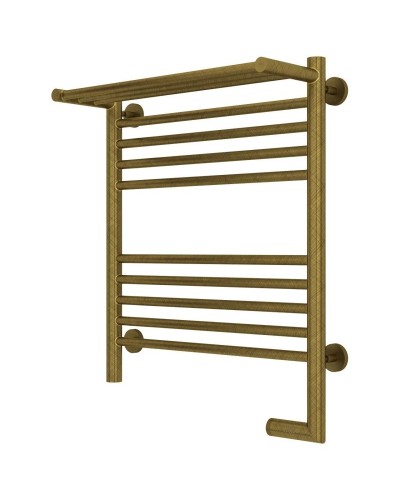 Полотенцесушитель электрический 600х500 состаренная бронза МЭМ правый Сунержа Богема с полкой 2.0 05-5207-6050