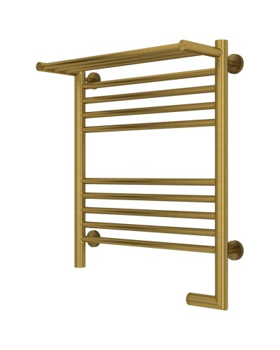 Полотенцесушитель электрический 600х500 состаренная латунь МЭМ правый Сунержа Богема с полкой 2.0 051-5207-6050
