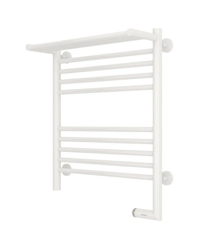 Полотенцесушитель электрический 600х500 белый глянец МЭМ правый Сунержа Богема с полкой 2.0 12-5207-6050