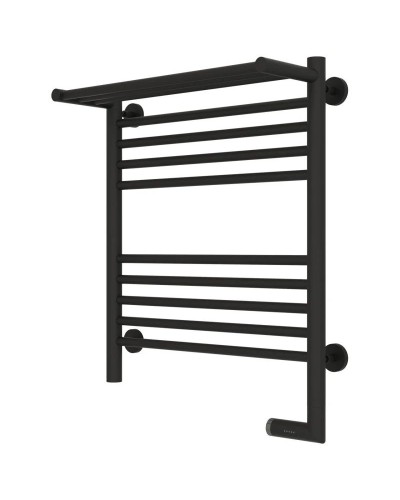 Полотенцесушитель электрический 600х500 темный титан муар МЭМ правый Сунержа Богема с полкой 2.0 15-5207-6050