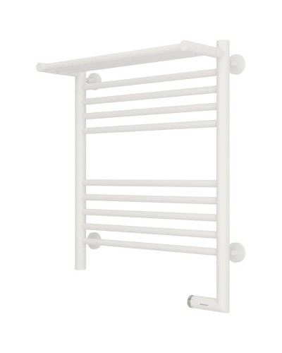Полотенцесушитель электрический 600х500 белый матовый МЭМ правый Сунержа Богема с полкой 2.0 30-5207-6050