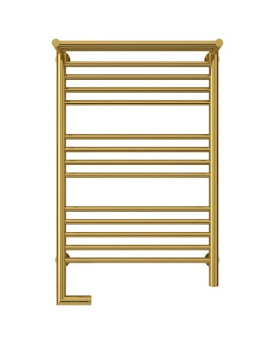 Полотенцесушитель электрический 800х500 золотой МЭМ левый Сунержа Богема с полкой 2.0 03-5206-8050
