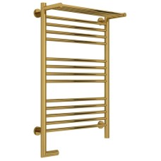 Полотенцесушитель электрический 800х500 золотой МЭМ левый Сунержа Богема с полкой 2.0 03-5206-8050