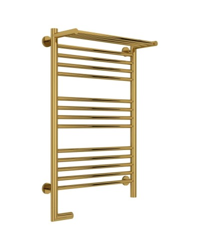 Полотенцесушитель электрический 800х500 золотой МЭМ левый Сунержа Богема с полкой 2.0 03-5206-8050