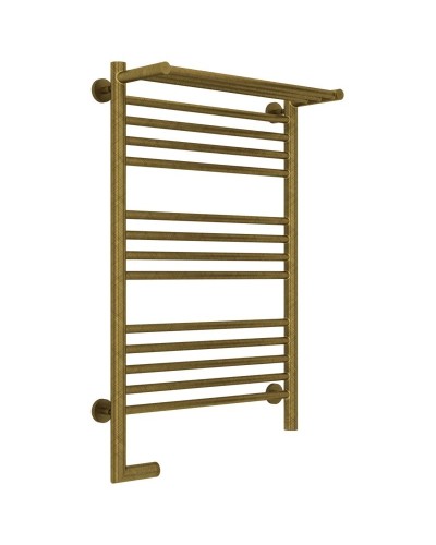 Полотенцесушитель электрический 800х500 состаренная бронза МЭМ левый Сунержа Богема с полкой 2.0 05-5206-8050