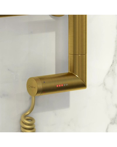 Полотенцесушитель электрический 800х500 состаренная латунь МЭМ левый Сунержа Богема с полкой 2.0 051-5206-8050