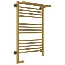Полотенцесушитель электрический 800х500 состаренная латунь МЭМ левый Сунержа Богема с полкой 2.0 051-5206-8050