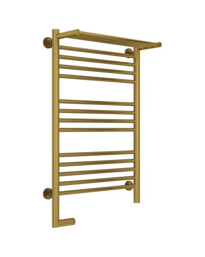 Полотенцесушитель электрический 800х500 состаренная латунь МЭМ левый Сунержа Богема с полкой 2.0 051-5206-8050