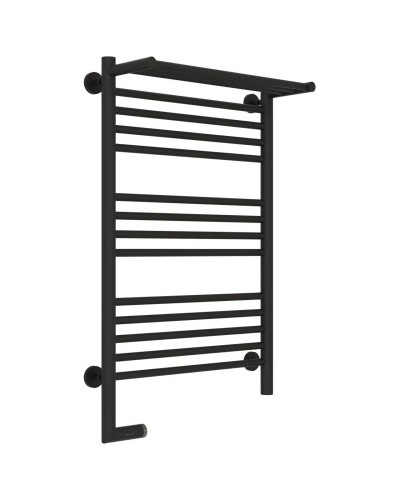 Полотенцесушитель электрический 800х500 темный титан муар МЭМ левый Сунержа Богема с полкой 2.0 15-5206-8050