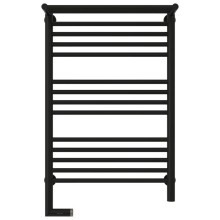 Полотенцесушитель электрический 800х500 черный матовый МЭМ левый Сунержа Богема с полкой 2.0 31-5206-8050