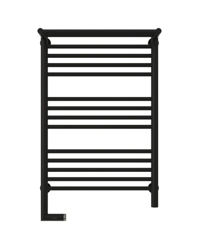 Полотенцесушитель электрический 800х500 черный матовый МЭМ левый Сунержа Богема с полкой 2.0 31-5206-8050
