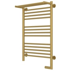 Полотенцесушитель электрический 800х500 золотой матовый МЭМ правый Сунержа Богема с полкой 2.0 032-5207-8050