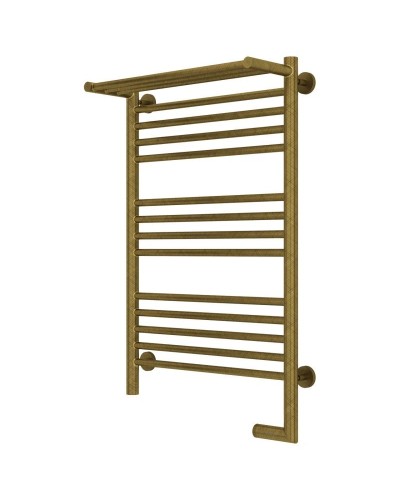 Полотенцесушитель электрический 800х500 состаренная бронза МЭМ правый Сунержа Богема с полкой 2.0 05-5207-8050