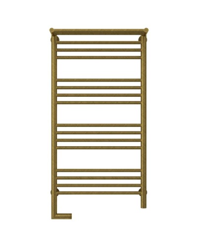 Полотенцесушитель электрический 1000х500 состаренная бронза МЭМ левый Сунержа Богема с полкой 2.0 05-5206-1050