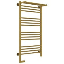 Полотенцесушитель электрический 1000х500 состаренная латунь МЭМ левый Сунержа Богема с полкой 2.0 051-5206-1050