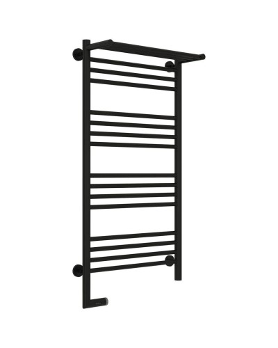 Полотенцесушитель электрический 1000х500 черный матовый МЭМ левый Сунержа Богема с полкой 2.0 31-5206-1050