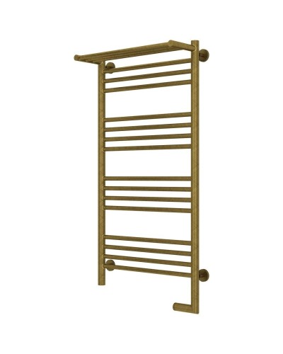 Полотенцесушитель электрический 1000х500 состаренная бронза МЭМ правый Сунержа Богема с полкой 2.0 05-5207-1050