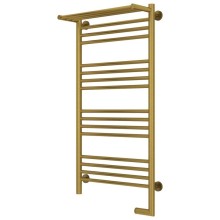 Полотенцесушитель электрический 1000х500 состаренная латунь МЭМ правый Сунержа Богема с полкой 2.0 051-5207-1050