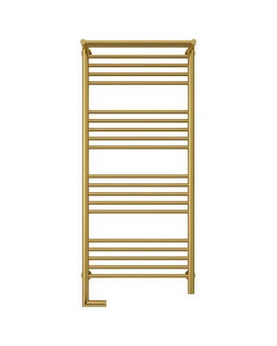 Полотенцесушитель электрический 1200х500 золотой МЭМ левый Сунержа Богема с полкой 2.0 03-5206-1250