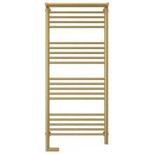 Полотенцесушитель электрический 1200х500 золотой матовый МЭМ левый Сунержа Богема с полкой 2.0 032-5206-1250
