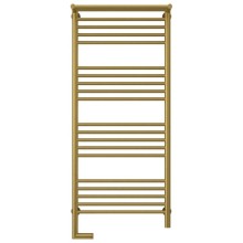 Полотенцесушитель электрический 1200х500 состаренная латунь МЭМ левый Сунержа Богема с полкой 2.0 051-5206-1250