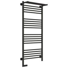 Полотенцесушитель электрический 1200х500 темный титан муар МЭМ левый Сунержа Богема с полкой 2.0 15-5206-1250