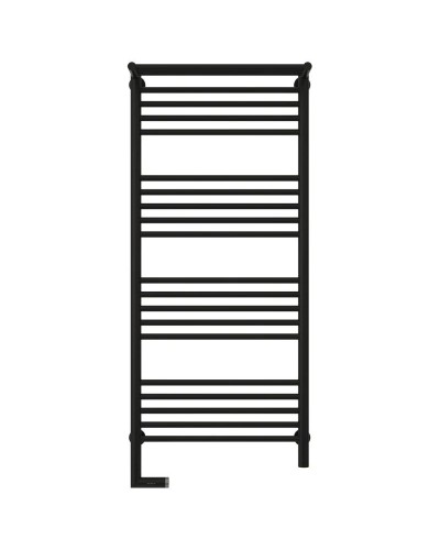Полотенцесушитель электрический 1200х500 черный матовый МЭМ левый Сунержа Богема с полкой 2.0 31-5206-1250