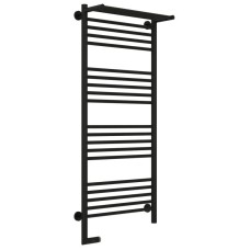 Полотенцесушитель электрический 1200х500 черный матовый МЭМ левый Сунержа Богема с полкой 2.0 31-5206-1250