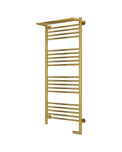 Полотенцесушитель электрический 1200х500 золотой МЭМ правый Сунержа Богема с полкой 2.0 03-5207-1250
