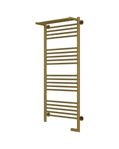 Полотенцесушитель электрический 1200х500 состаренная бронза МЭМ правый Сунержа Богема с полкой 2.0 05-5207-1250