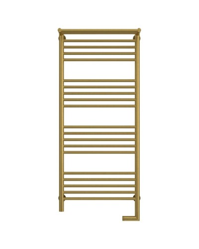 Полотенцесушитель электрический 1200х500 состаренная латунь МЭМ правый Сунержа Богема с полкой 2.0 051-5207-1250