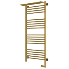 Полотенцесушитель электрический 1200х500 состаренная латунь МЭМ правый Сунержа Богема с полкой 2.0 051-5207-1250