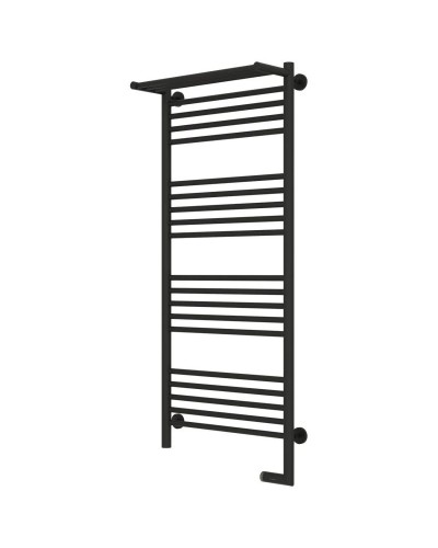 Полотенцесушитель электрический 1200х500 темный титан муар МЭМ правый Сунержа Богема с полкой 2.0 15-5207-1250