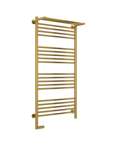 Полотенцесушитель электрический 1200х600 золотой МЭМ левый Сунержа Богема с полкой 2.0 03-5206-1260