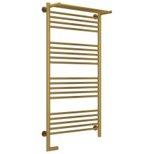 Полотенцесушитель электрический 1200х600 состаренная латунь МЭМ левый Сунержа Богема с полкой 2.0 051-5206-1260