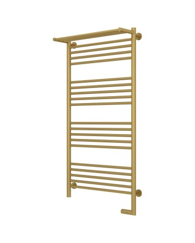 Полотенцесушитель электрический 1200х600 золотой матовый МЭМ правый Сунержа Богема с полкой 2.0 032-5207-1260